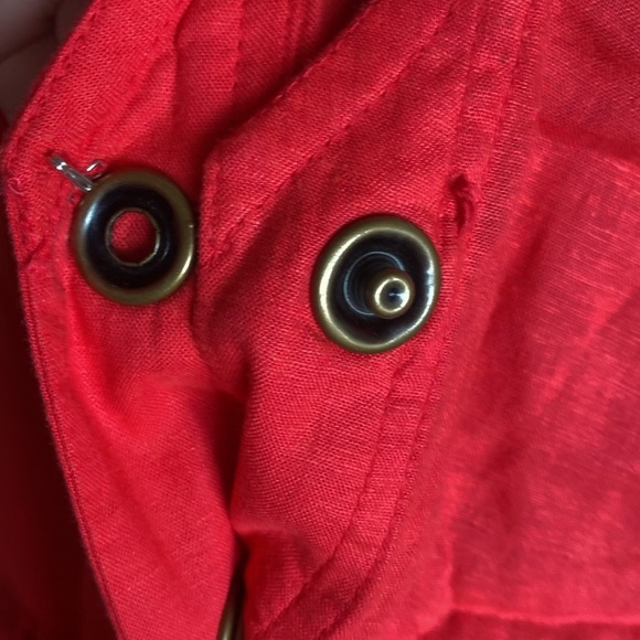 Free People NWT Scout Linen Blend Vneck Snap-Close Halter Vest Top large - Picture 9 of 14